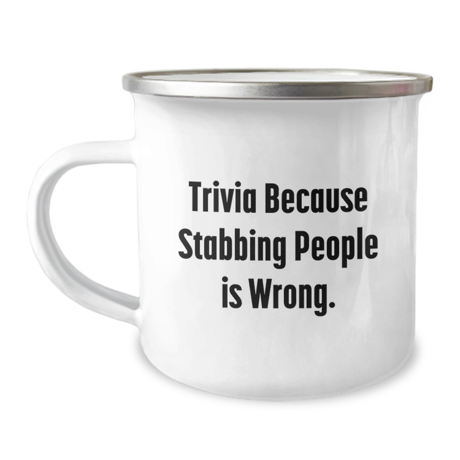 Funny Trivia Camping Mug Gifts for Trivia Lovers from Friends, Unique Valentine's Unique Gifts for Men - Image 1