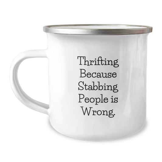 Thrifting Gifts for Thrifting Enthusiasts Funny Camping Mug Gifts from Friends to Thrifting Lovers on Mother's Day - Image 1