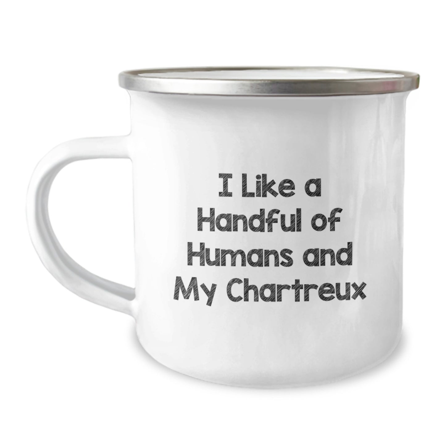 Funny Chartreux Cat Gifts for Friends, Family, Coworkers - Valentine's Unique Gifts from Men, Women, Love Chartreux Cat, Camping Mug, I Like A Handful Of Humans And My Chartreux - Image 1