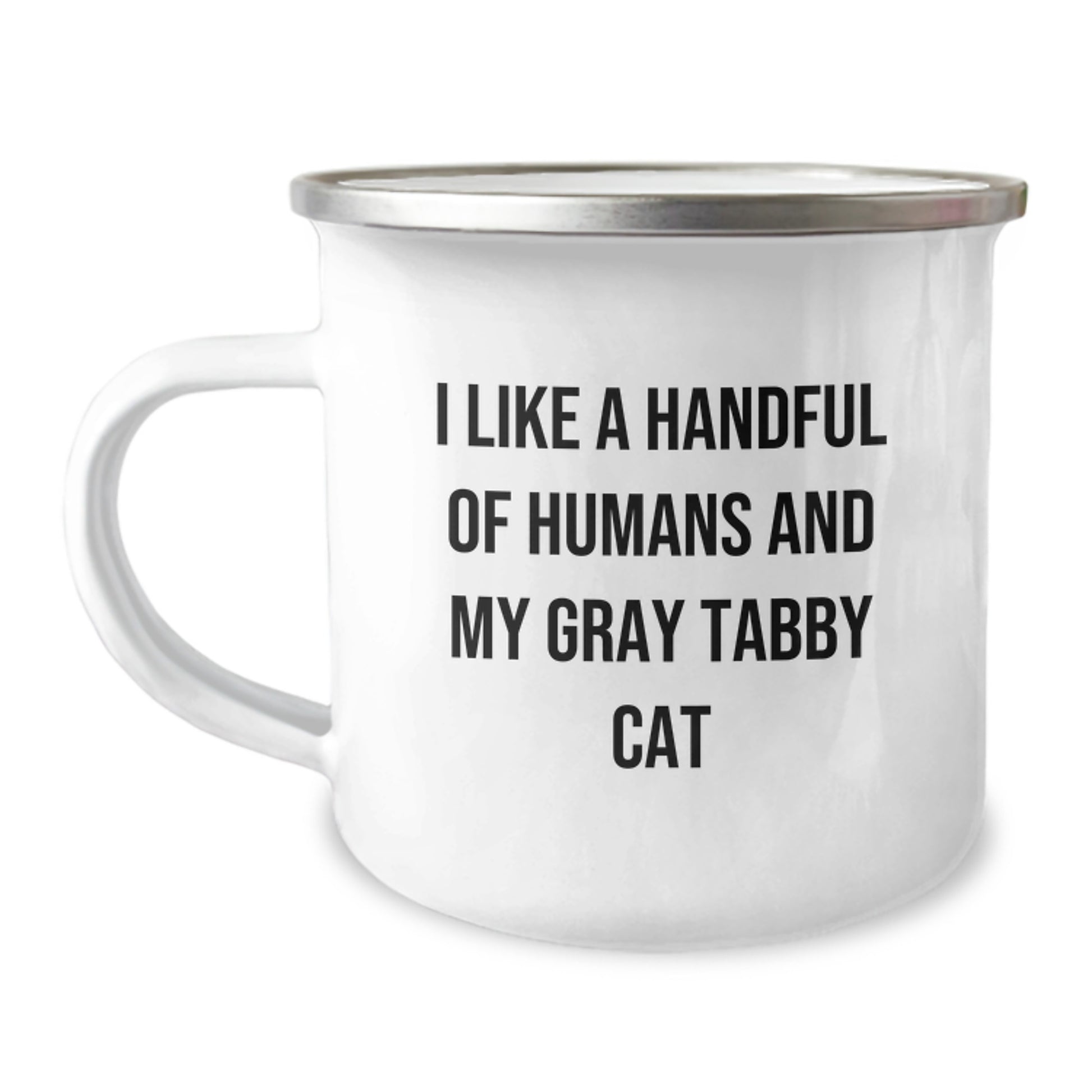 Funny Gray Tabby Cat Gifts for Women - I Like A Handful Of Humans And My Gray Tabby Cat Gifts from Family, Unique Mother's Day Unique Gifts for Cat Lovers - Image 1