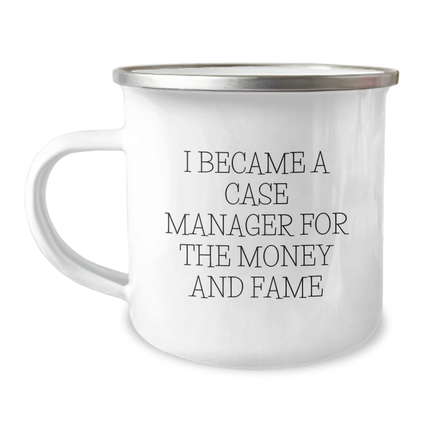Funny Case Manager Gifts from Friends for Mom - I Became A 'Case Manager' Camping Mug - Image 1
