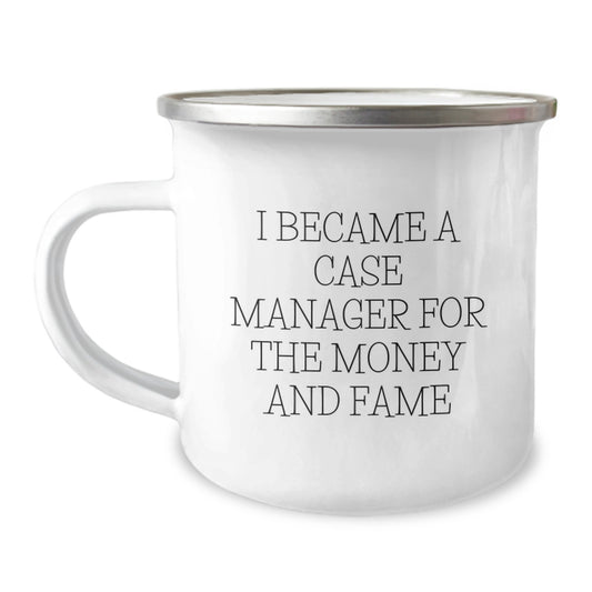 Funny Case Manager Gifts from Friends for Mom - I Became A 'Case Manager' Camping Mug - Image 1