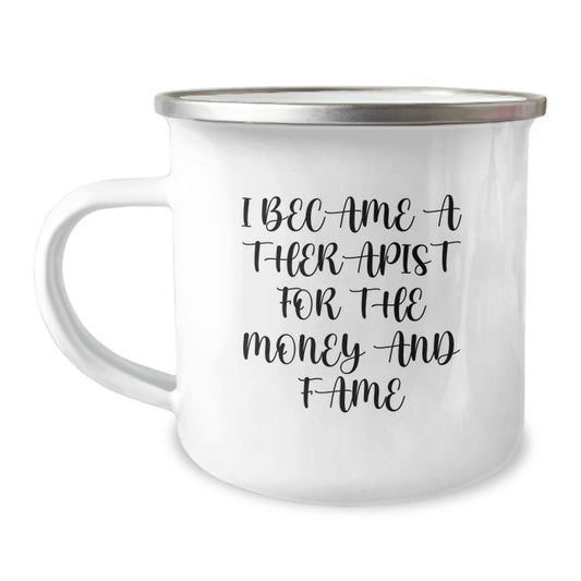 Funny Quote Therapist Gifts from Men for Mother's Day Unique Camping Mug for Therapist - Image 1