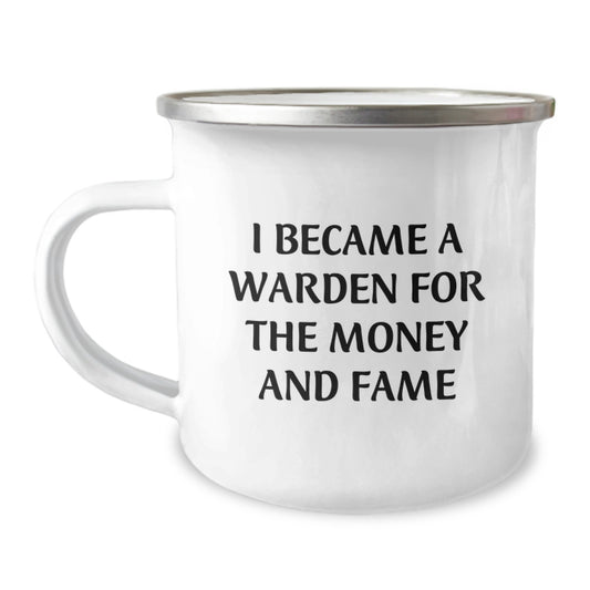 Funny Quote Warden Camping Mug, Mother's Day Unique Gifts from Friends to Men, Women, Family, and Coworkers - Image 1