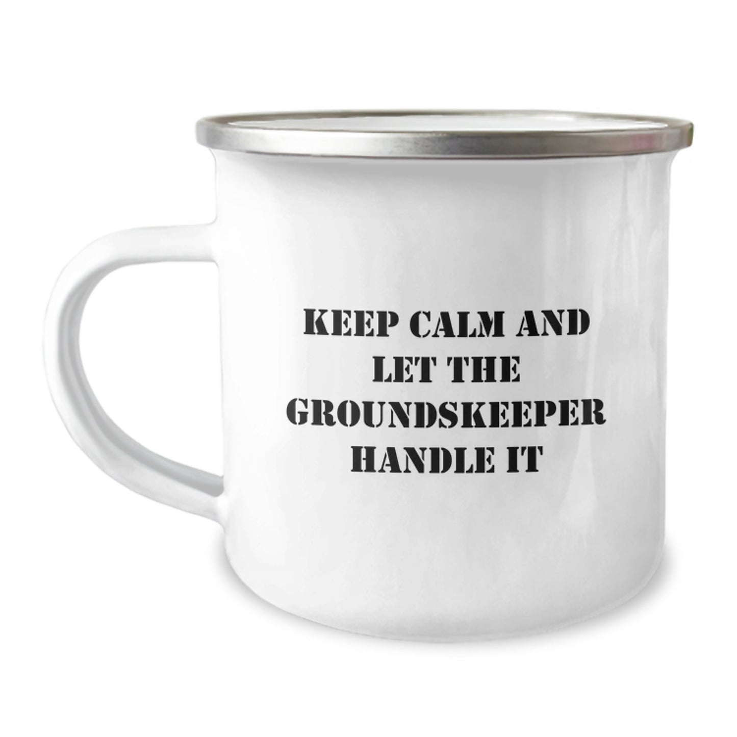 Gifts from Men for groundskeepers - Keep Calm And Let The groundskeeper Handle It Funny Camping Mug for Mother's Day Unique Gifts - Image 1