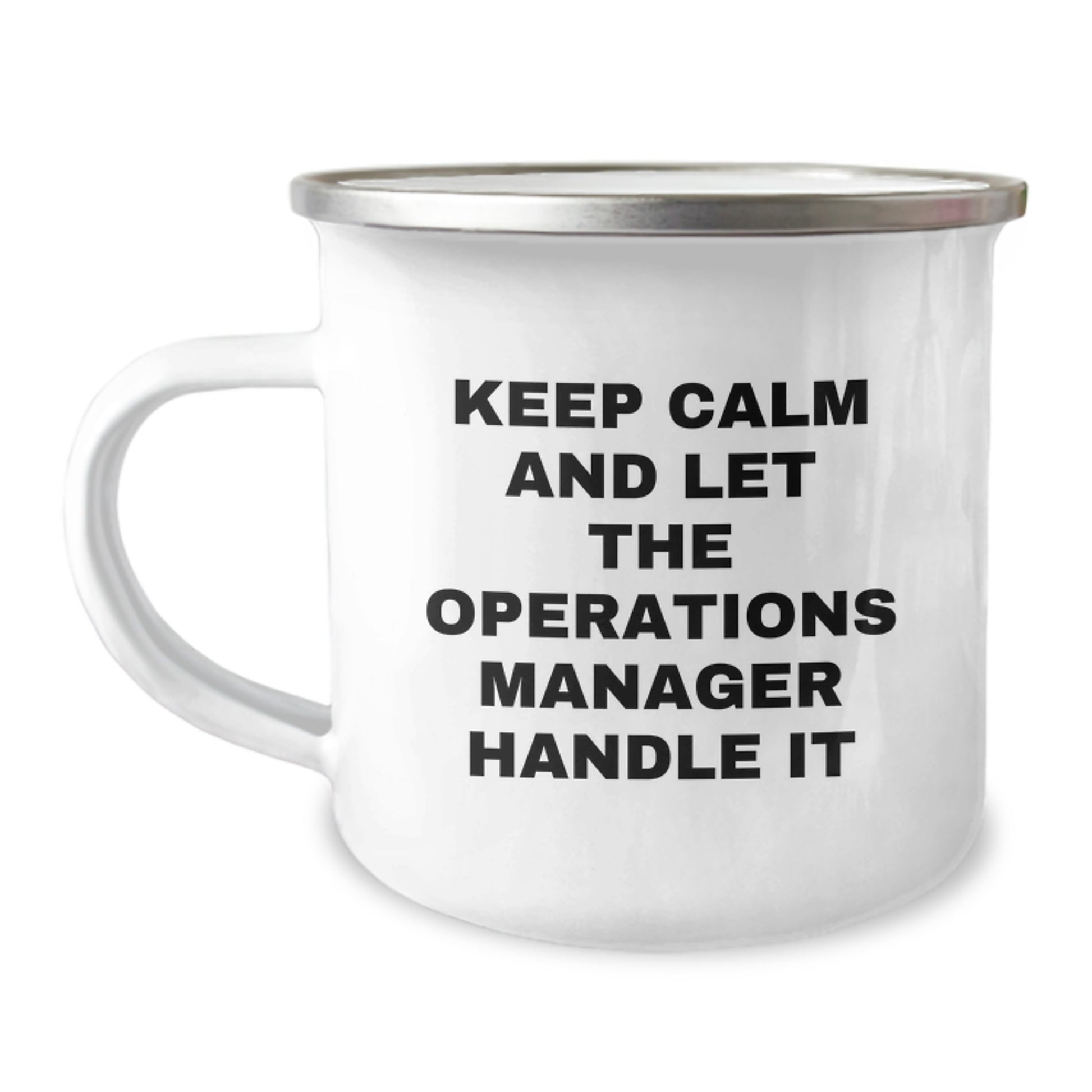 Gifts from Family, Funny Operations Manager Camping Mug - Mother's Day Unique Gifts for Operations Manager, Keep Calm And Let The Operations Manager Handle It, Camping Mug for Operations Manager Men - Image 1