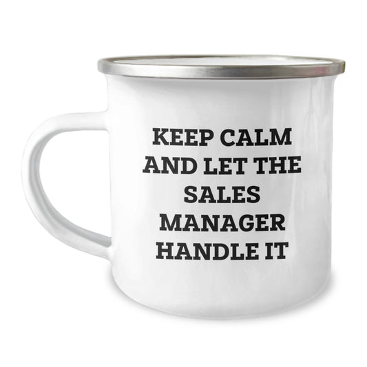 Funny Sales Manager Gifts for Men, Mother's Day Unique Gifts from Family, Keepsake Camping Mug - Image 1