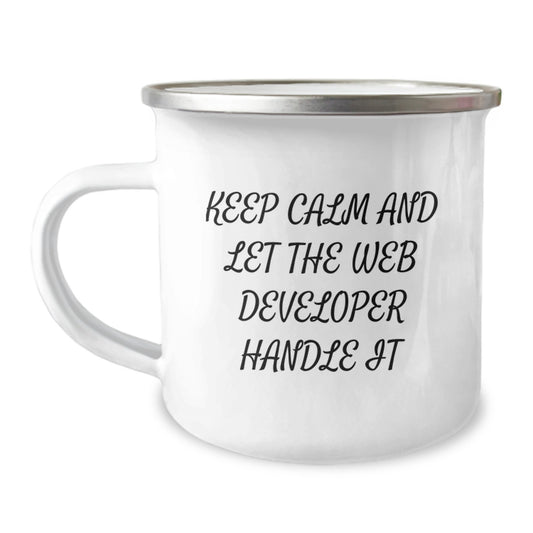 Web Developer Gifts from Friends, Funny Web Developer Camping Mug, Mother's Day Unique Gifts for Web Developer - Image 1