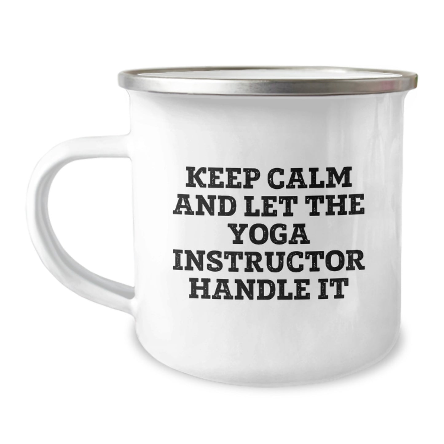 Funny Gifts from Men, Women, Friends to Yoga Instructor on Mother's Day, Keep 'Calming' with Camping Mug - Image 1