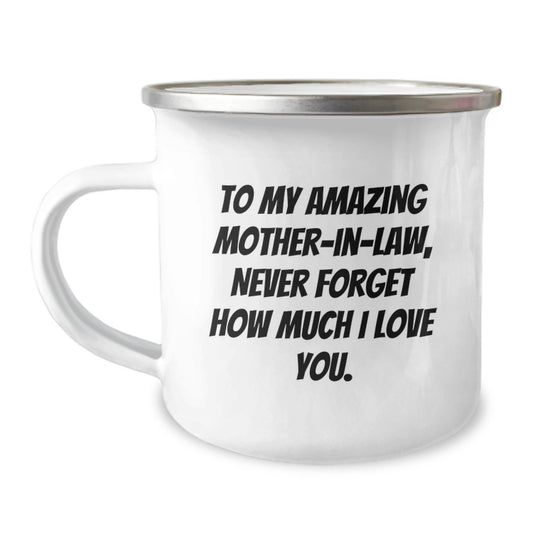 Funny Mom-in-law Gifts from Men to Mom-in-law on Mother's Day - Camping Mug - To My Amazing Mom - Image 1