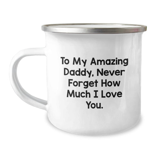 Unique Gifts from Family for Daddy, Funny Quote 'To My Amazing Daddy', Camping Mug for Father's Day - Image 1