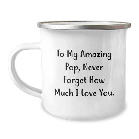 Gifts from Family to My Amazing Pop, Funny Quote for Camping Mug, Perfect Pop Gifts on Mother's Day - Image 1