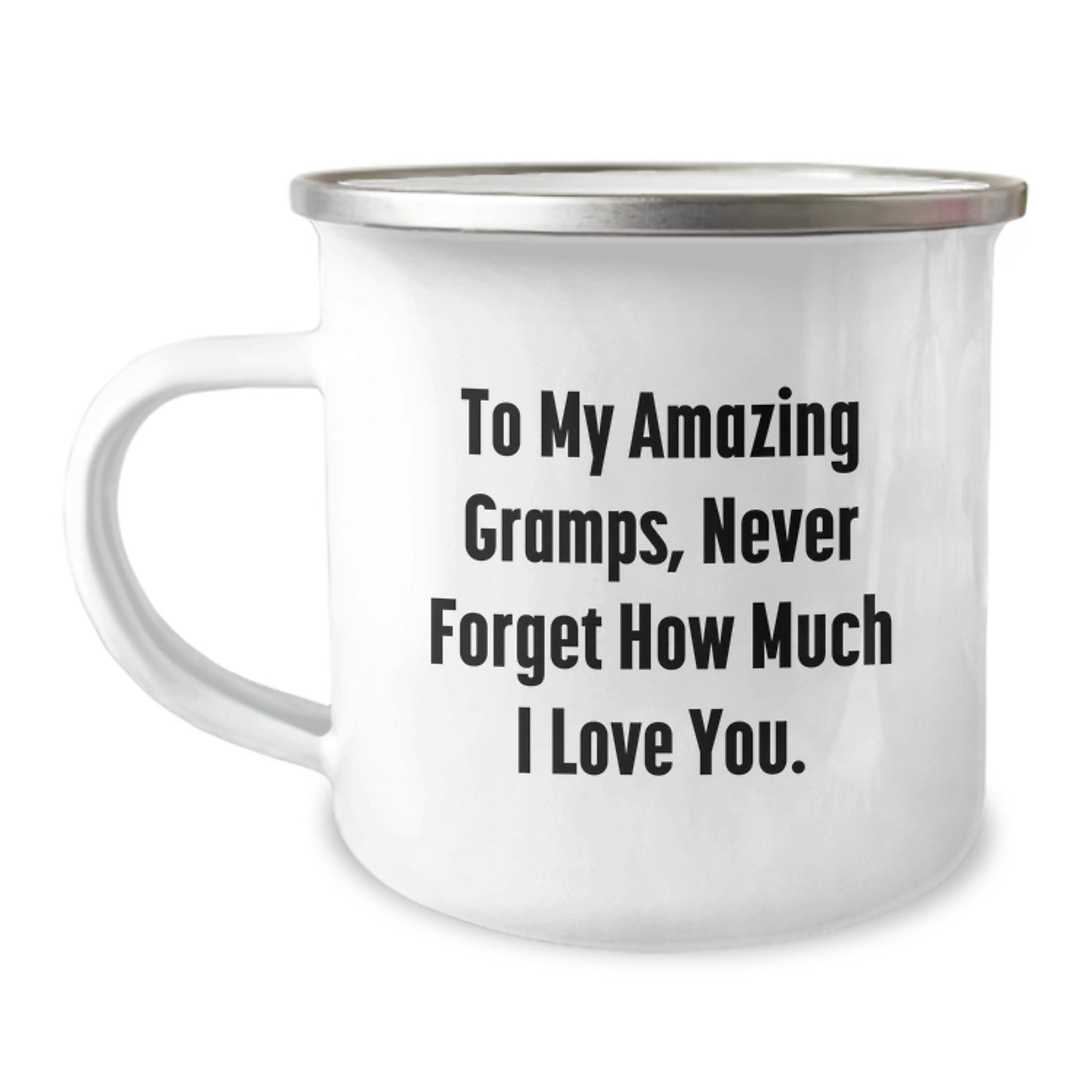 Funny Camping Mug for Gramps, Valentine's Unique Gifts from Family, To My Amazing Gramps Never Forget Love You - Image 1