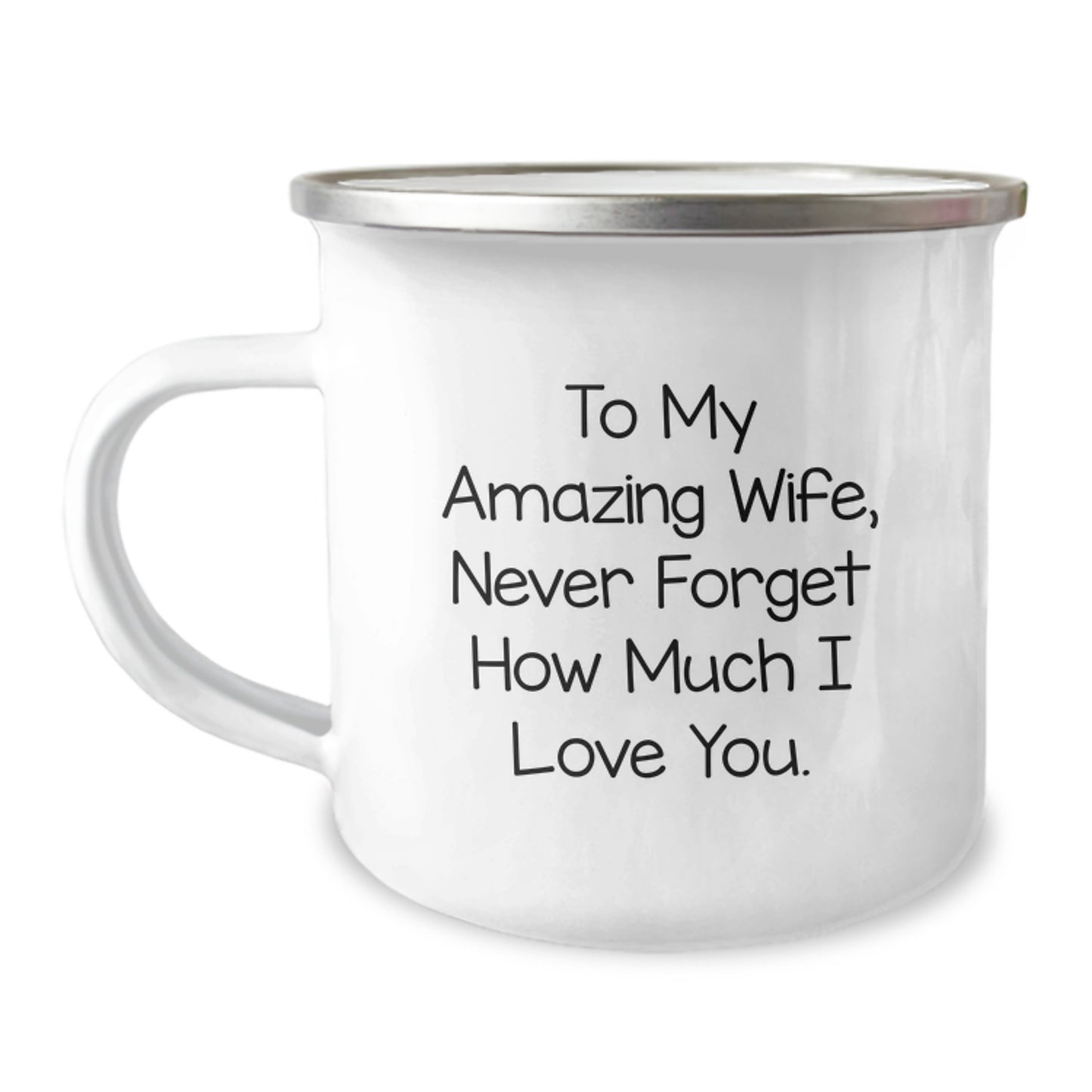 Funny Wife Gifts from Men - To My Amazing Wife, 12 oz Camping Mug for Valentine's Unique Gifts - Image 1