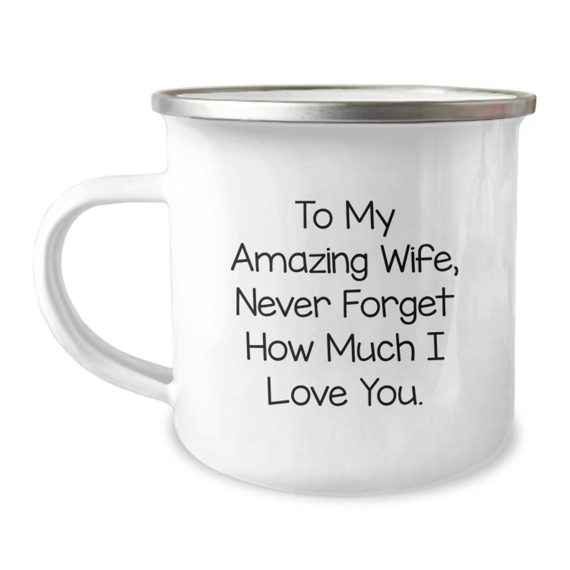 Funny Wife Gifts from Men - To My Amazing Wife, 12 oz Camping Mug for Valentine's Unique Gifts - Image 1