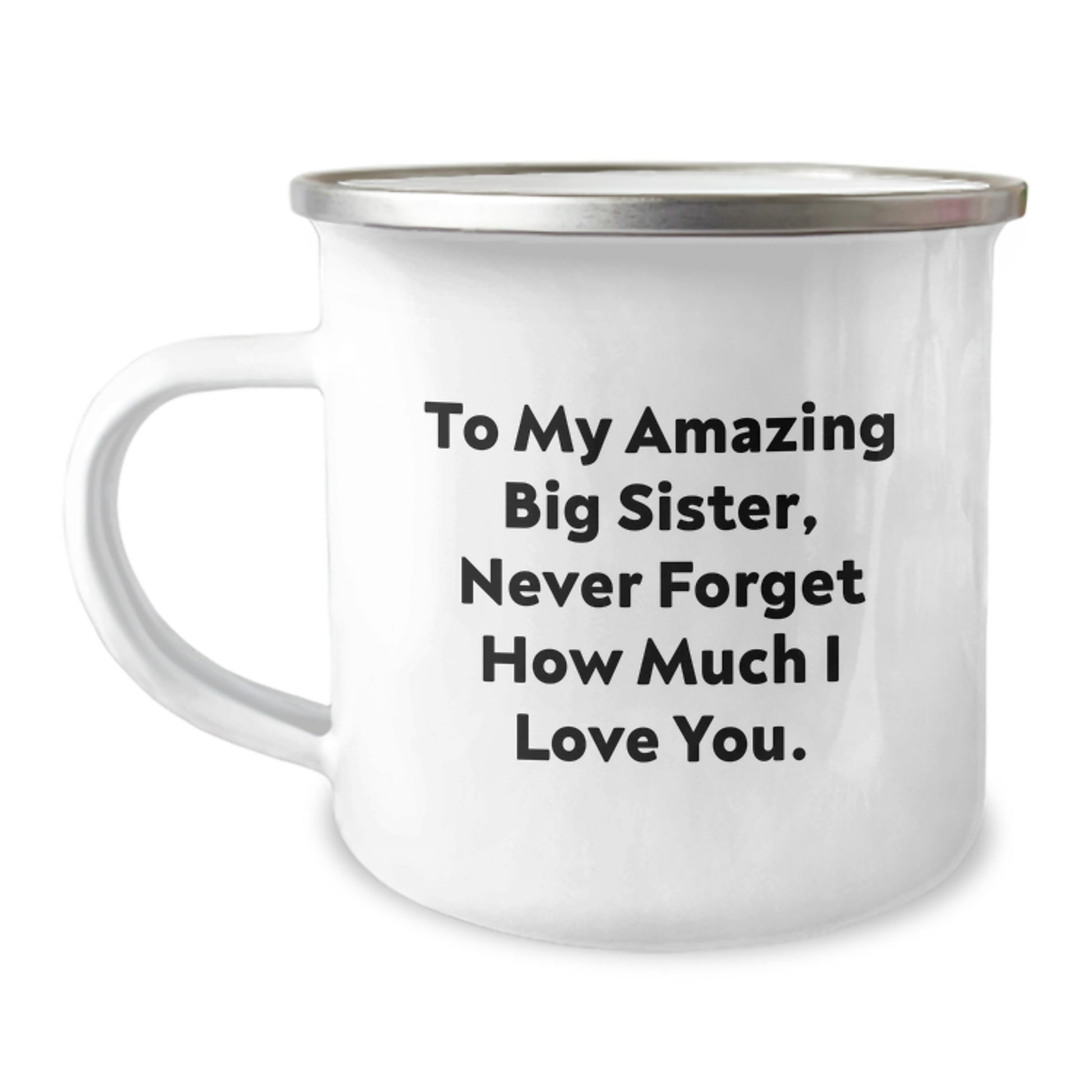 Cute Big Sister Gifts for Her, Funny Quote To My Amazing Big Sister, Unique Camping Mugs for Big Sister, from Family, Big Sister Mug for Camping, Mother's Day Unique Gifts - Image 1