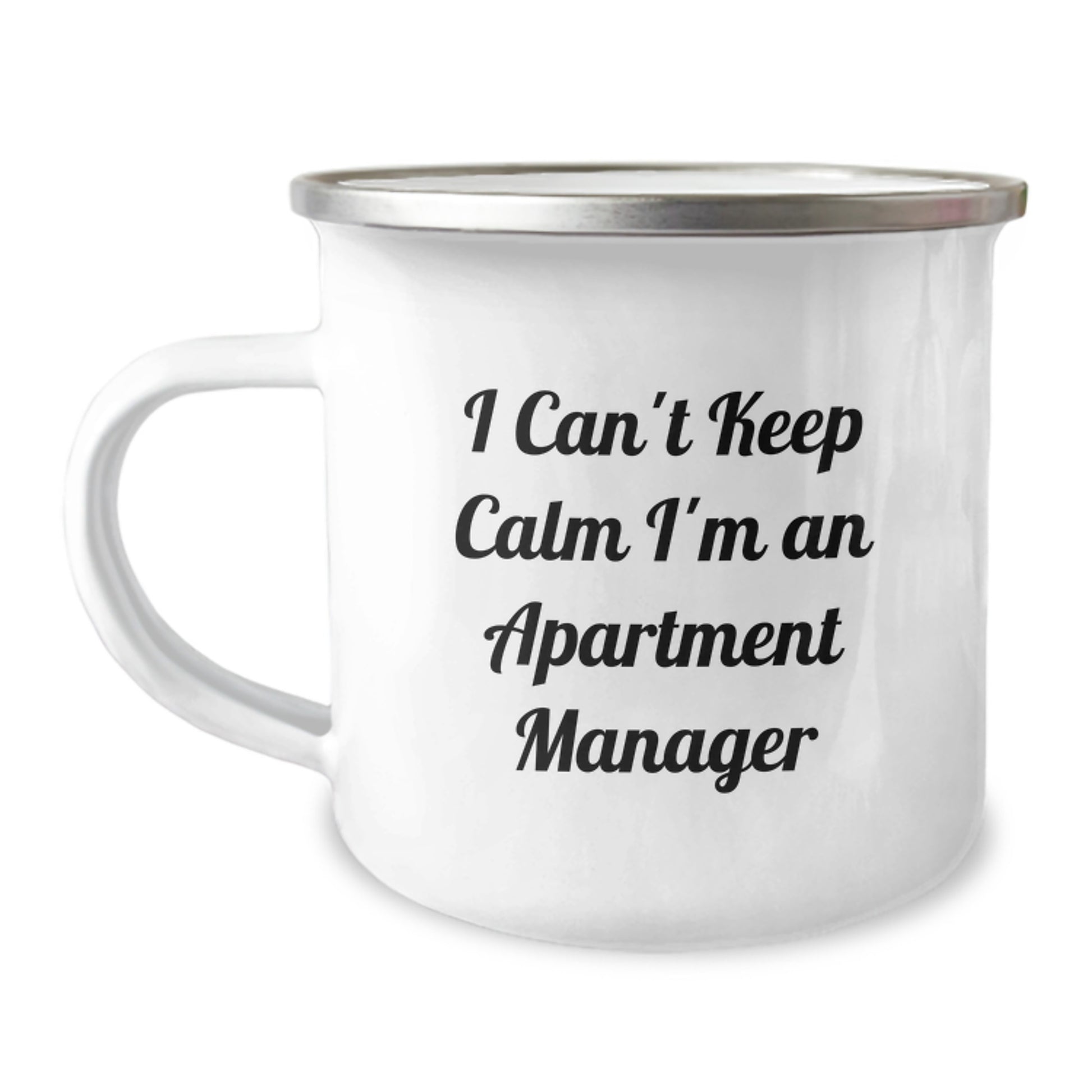 Funny Camping Mug for Apartment Manager, Mothers Day Unique Gifts from Family, Friends, Coworkers, Women, Men - I Can't Keep Calm I'm An Apartment Manager - Image 1