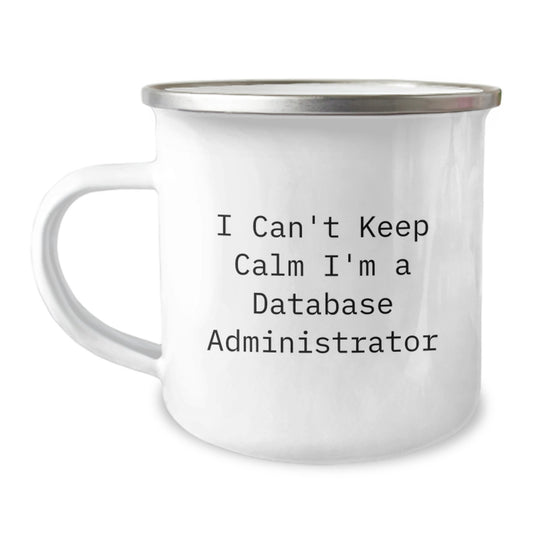 Funny Gifts for Database Administrator, I'm a DBA Camping Mug, Perfect for Father's Day Unique Gifts from Family to Men - Image 1
