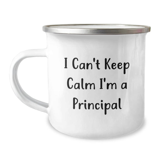 Funny Principal Gifts from Parents for Principal on Father's Day - I Can't Keep Calm I'm A Principal Camping Mug - Image 1
