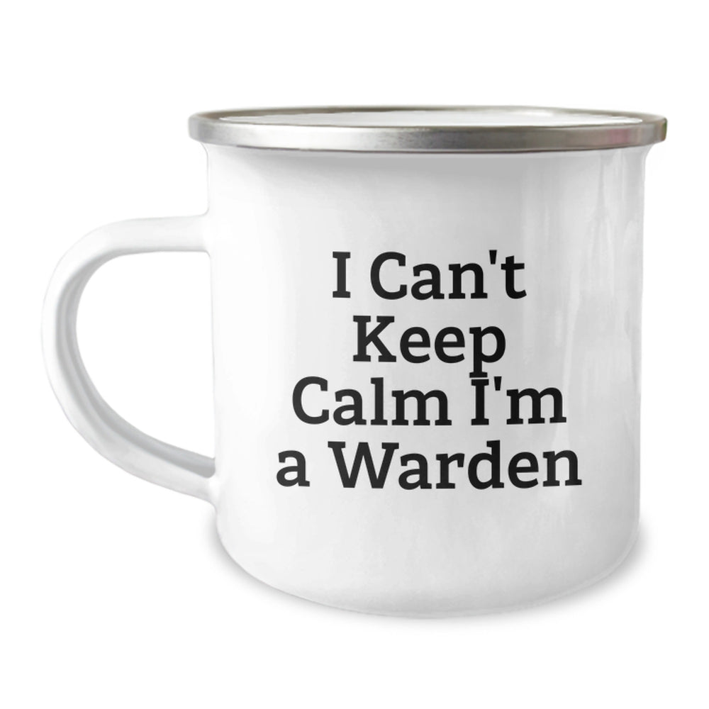 Funny Warden Camping Mug Gifts from Men to Warden Friends on Christmas Unique - Image 1