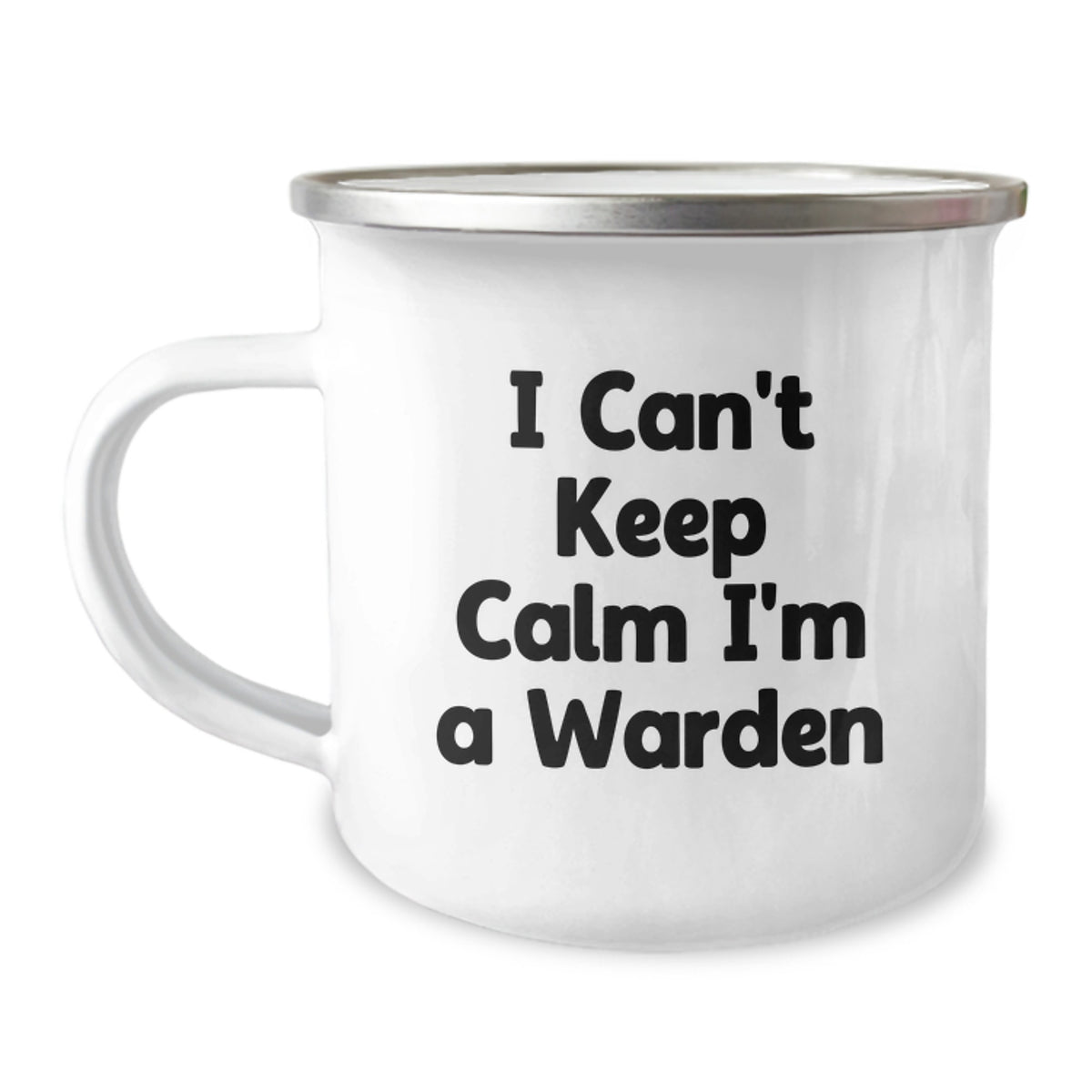 Funny 'I Can't Keep Calm I'm A Warden' Camping Mug Gifts from Friends for Men on Christmas Unique Gifts - Image 1