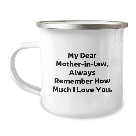 Funny Mom-in-law Camping Mug Gifts from Men, Cute Inspirational Quote for Mom-in-law, Perfect Father's Day Unique Gifts for Mom-in-law - Image 1