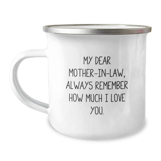 Funny Mom-in-law Gifts, Camping Mug, Father's Day Unique Presents for Women, Gifts from Son to Mom-in-law - Image 1