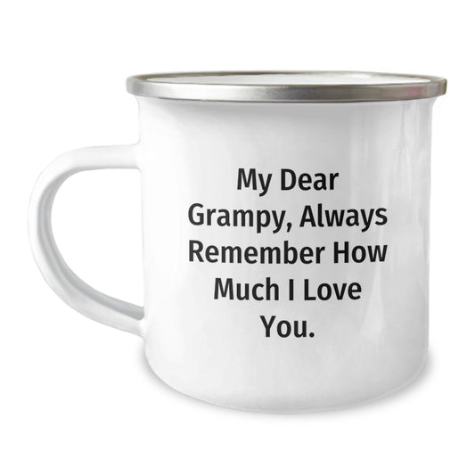 Funny Grampy Gifts from Grandkids on Valentine's, Unique Camping Mug for Grampy, My Dear Grampy Always Remember How Much I Love You. - Image 1