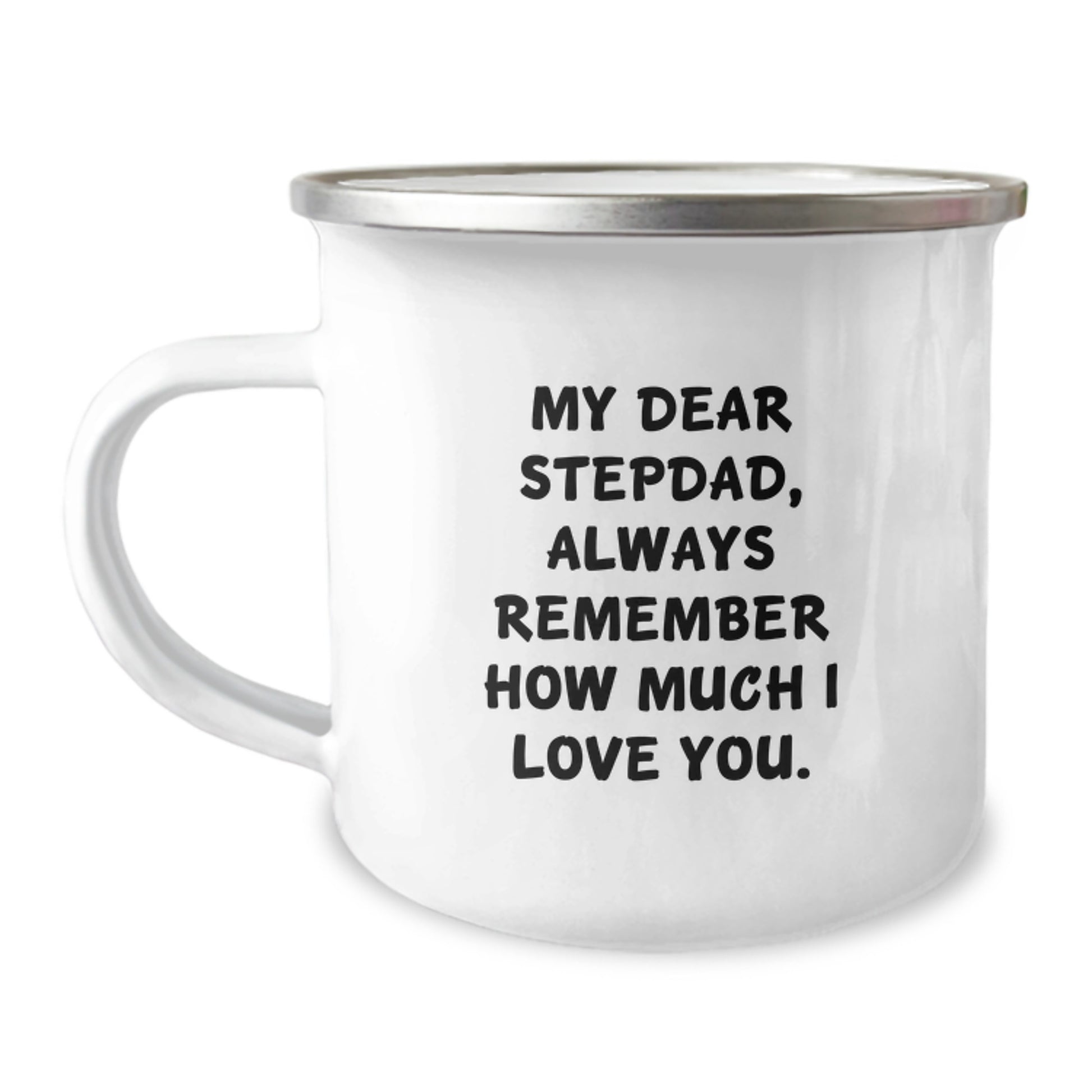 Personalized Stepdad Camping Mug, Funny Quote Gifts from Family for Stepdad on Valentine's - Image 1