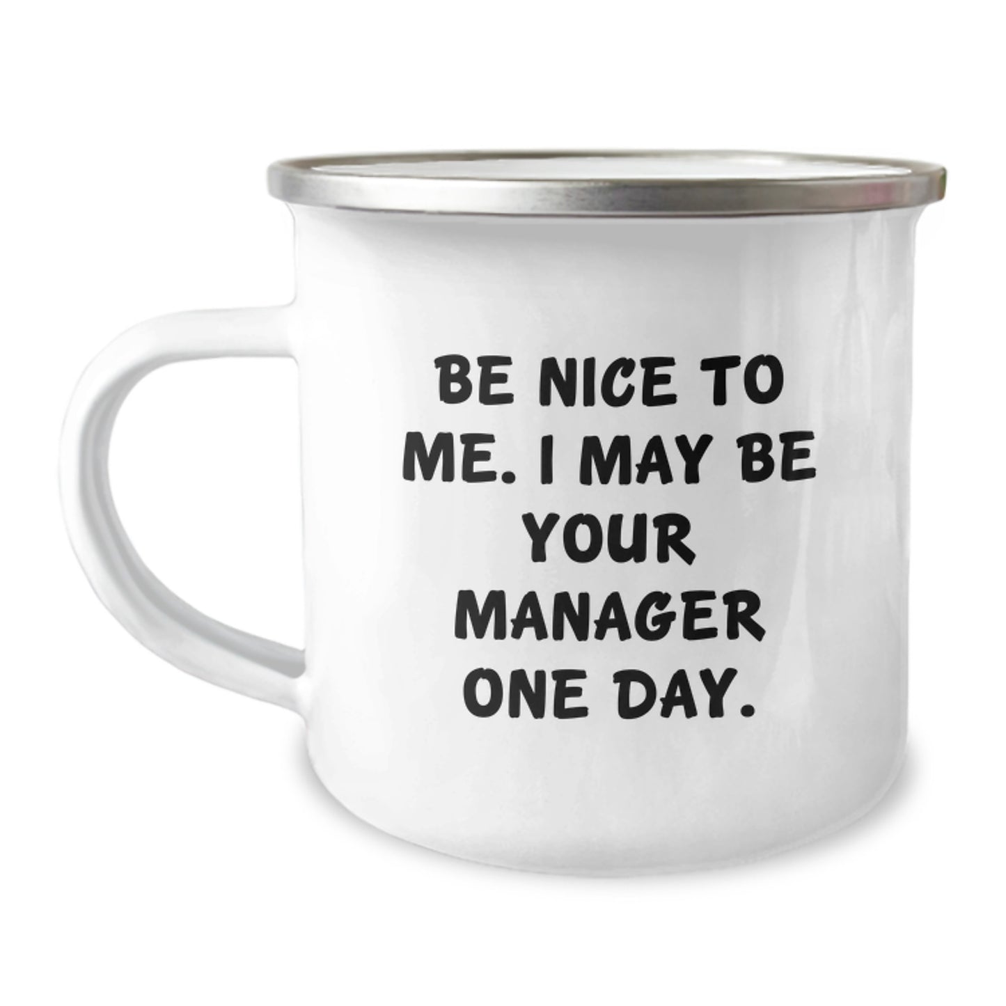 Funny Manager Camping Mug Gifts from Men to Boss on Birthday - Image 1