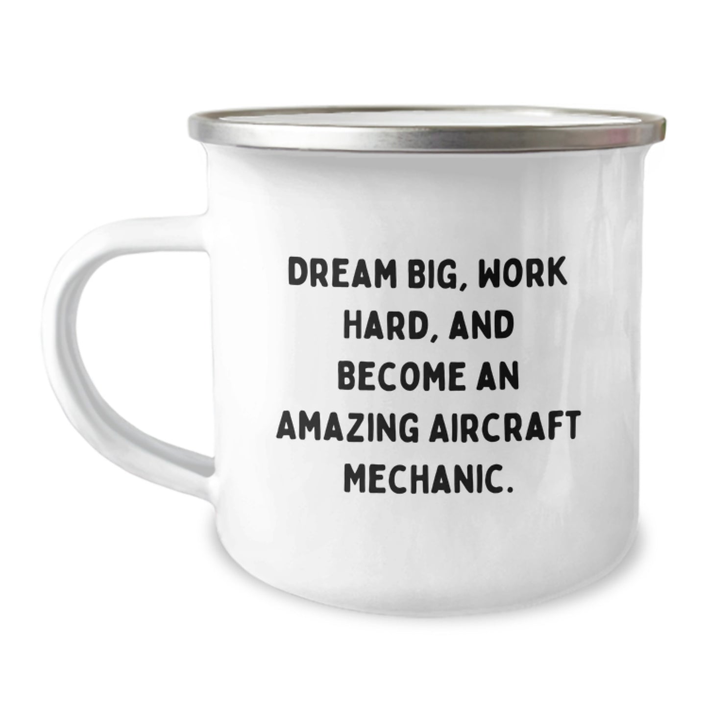 Aircraft Mechanic Inspiration Gifts from Dad to Son for Father's Day Unique Camping Mug - Dream Big, Work Hard, Become Amazing - Image 1