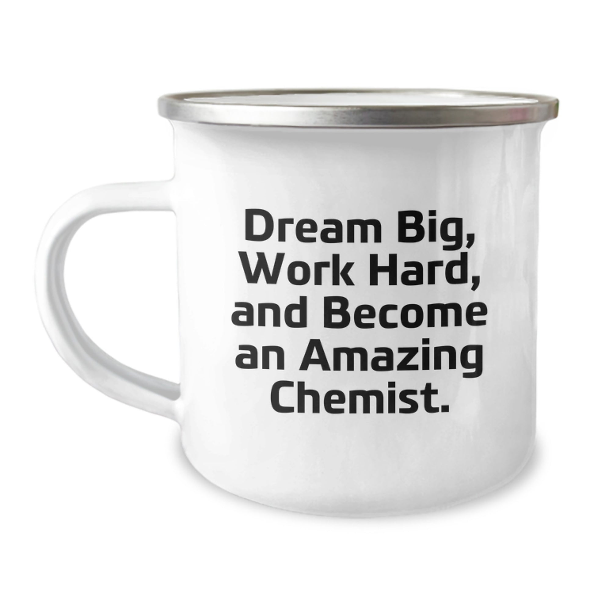 Funny Chemist Gifts for Graduation, Camping Mug Inspired by Dream Big Quote, Perfect for Chemist Friends from Family - Image 1