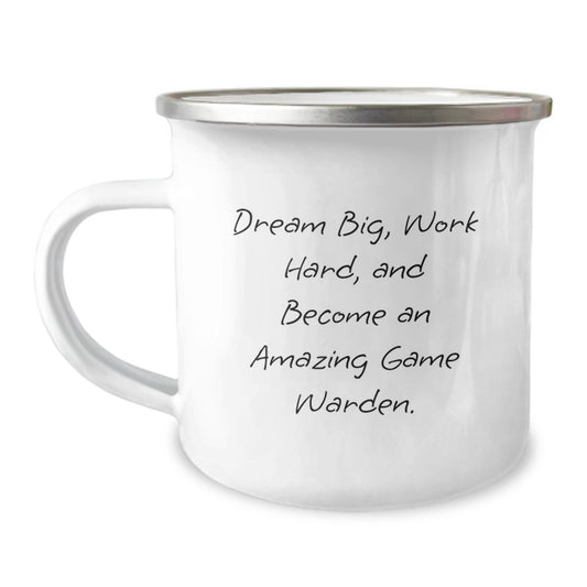 Game Warden Gifts for Men - 'Dream Big, Work Hard, And Become' Graduation Unique Gifts from Family to Game Wardens - Camping Mug - Image 1
