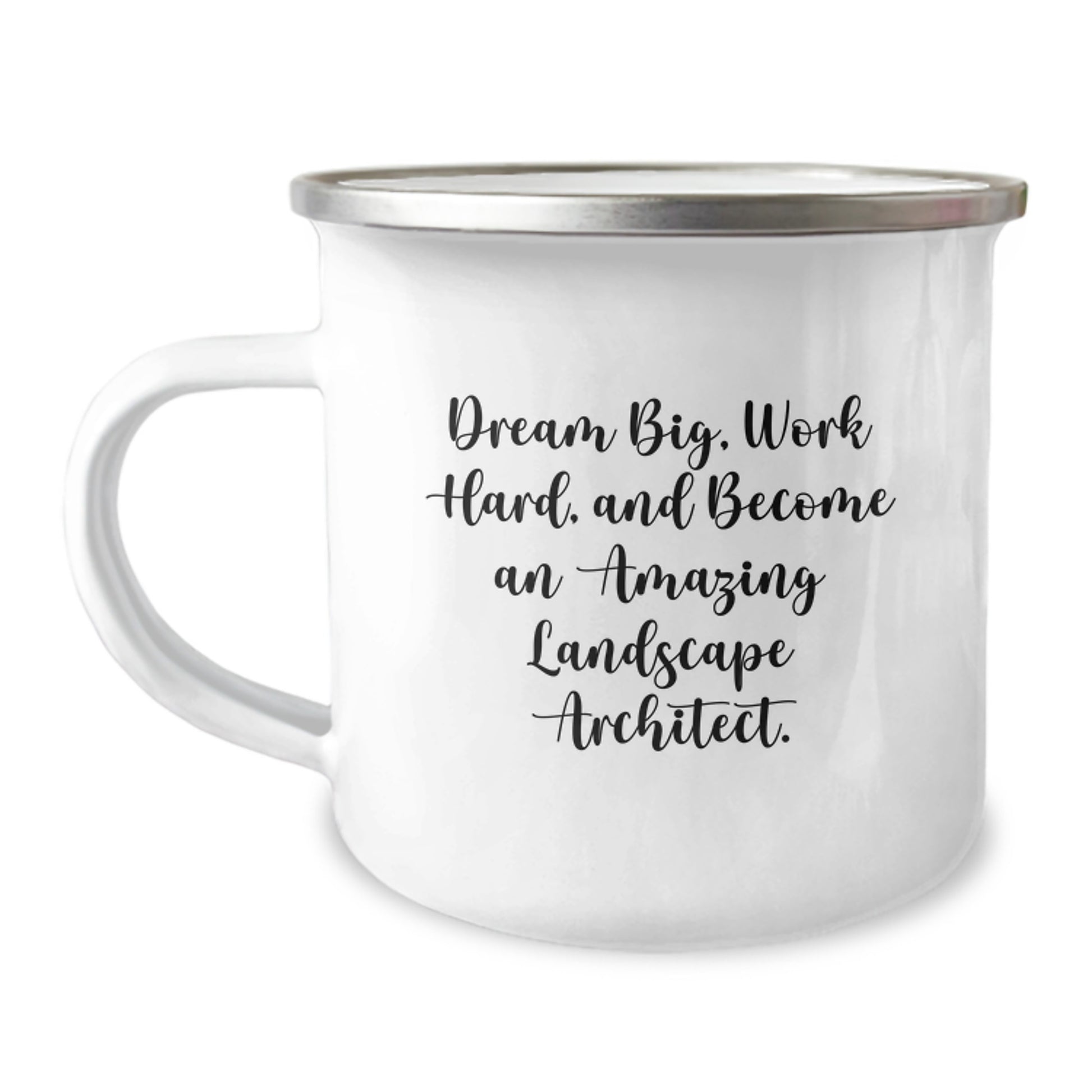 Landscape Architect Funny Gifts for Him, Inspirational Quote 'Dream Big Work Hard' Camping Mug, Graduation Unique Gifts from Men - Image 1