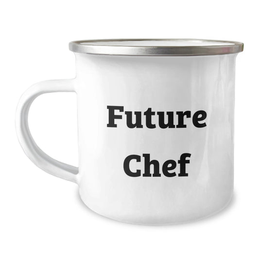 Gifts from Family and Friends to Future Chef, Unique Graduation Gifts for Men, Funny Chef Camping Mug with Inspirational Quote - 'Future Chef in the Making'! - Image 1