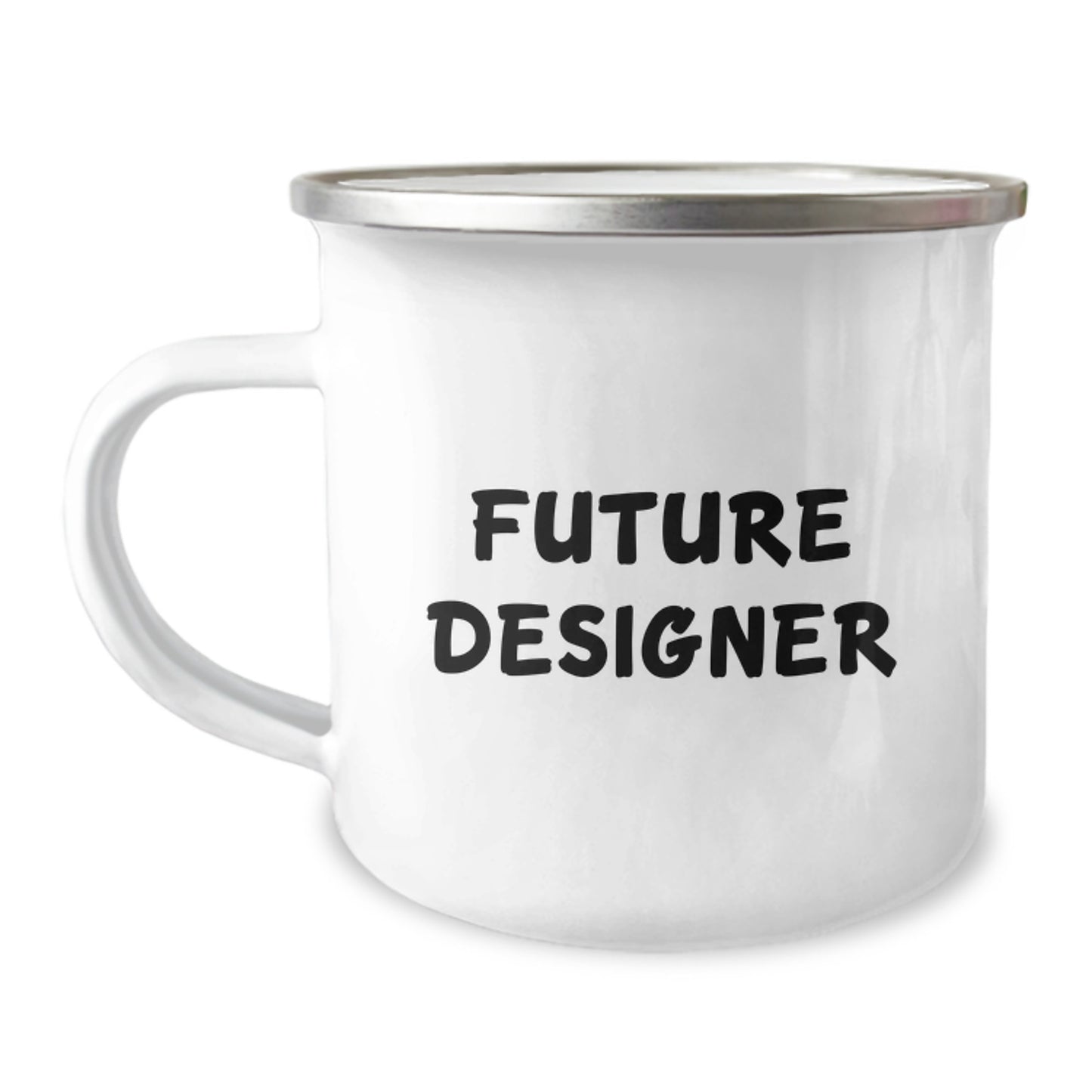 Designer Camping Mug - Funny Quote 'Future Designer' - Valentine's Unique Gifts for Him or Her from Friends or Family - Image 1