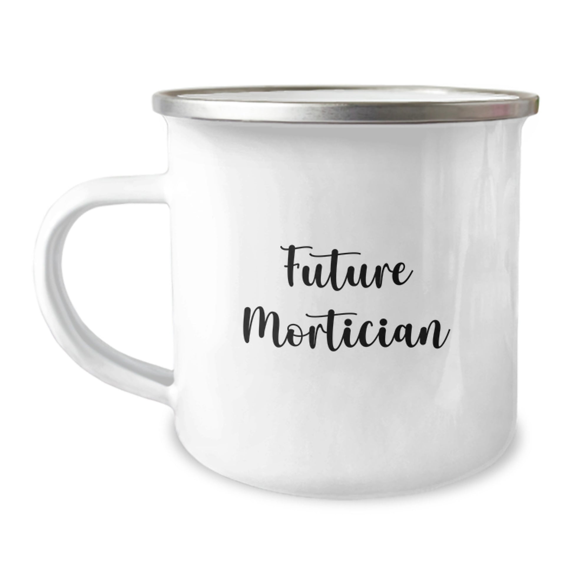 Funny Future Mortician Gifts from Friends and Family, Unique Graduation Unique Gifts for Mortician Men, Stainless Steel Camping Mug - Image 1