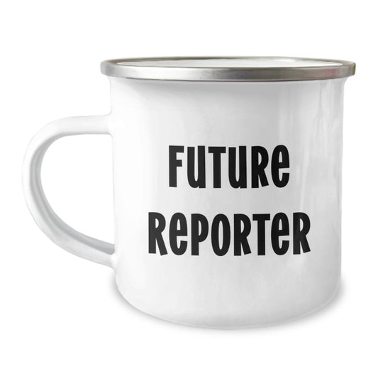 Funny Future Reporter Gifts for Reporter, Camping Mug for Graduation Unique Gifts from Family - Image 1