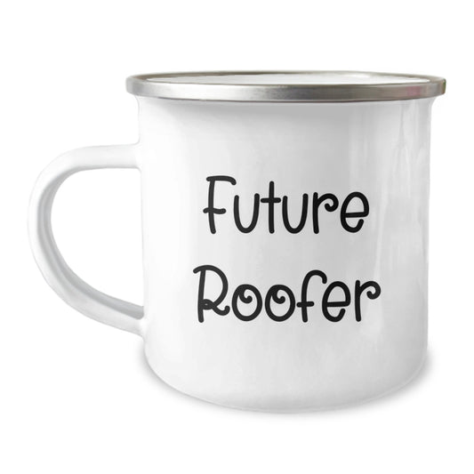 Funny Future Roofer Gifts from Friends for Men Graduation Unique Roofer Camping Mugs, Future Roofer Quote, Stainless Steel with Enamel Finish, 12 oz Capacity - Image 1