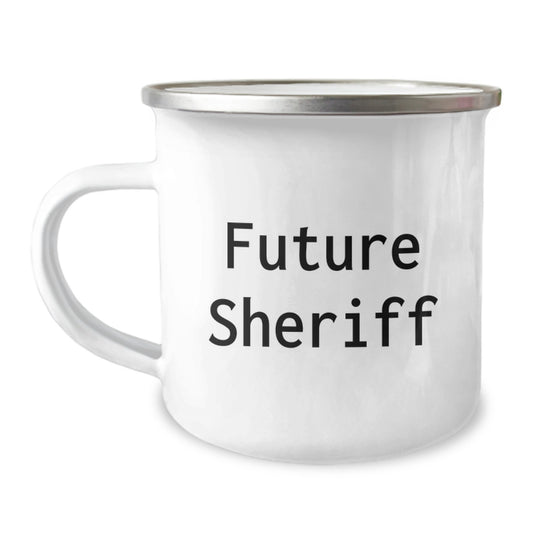 Funny Sheriff Gifts for Future Sheriff Campings, Camping Mug, Graduation Unique Gifts from Friends to Men - Image 1