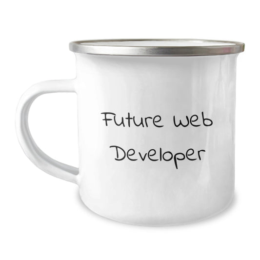 Future Web Developer, Inspirational Camping Mugs for Web Developers Gifts from Men, Gifts for Web Developer Friends on Graduation Unique Occasion - Image 1