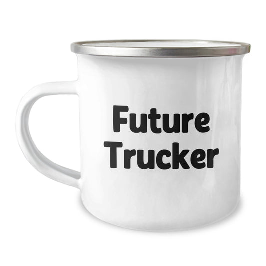 Funny Trucker Gifts for Men, Future Trucker Camping Mug, Inspirational Quote for Graduation Unique Gifts from Friends - Image 1