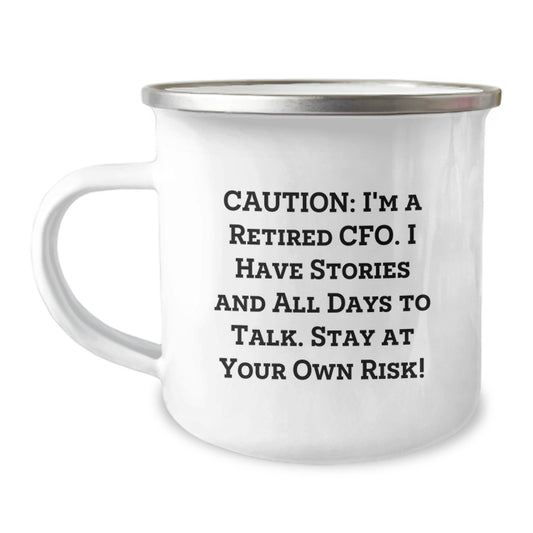 Funny CFO Gifts from Friends for Men Graduation Unique Mugs with Quote - Camping Mug 12 oz Stainless Steel - Image 1