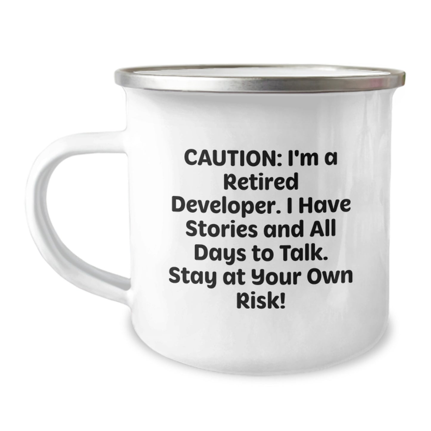 Funny Developer Gifts for Him - Camping Mug, Unique Valentine's Gifts from Family to Developer Friends - Image 1