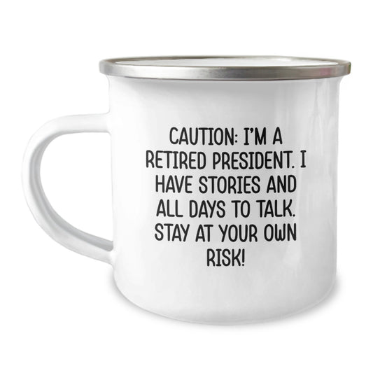 Funny President Gifts for Men Friends - President Camping Mug - Graduation Unique Gifts from Men to President - Image 1