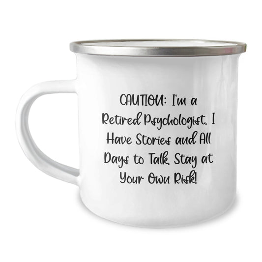 Funny Psychologist Gifts for Men, Unique Camping Mug for Friends from a Retired Psychologist, Graduation Unique Gifts - Image 1