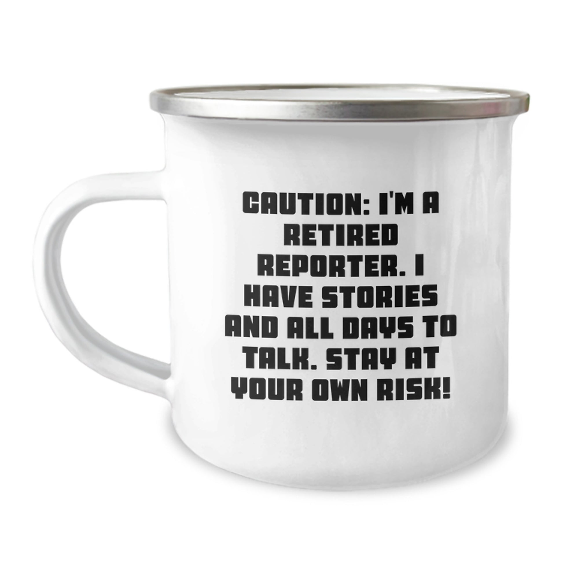 Funny Reporter Camping Mug Gifts from Friends to Men Enjoying Valentine's Unique Mugs - Image 1