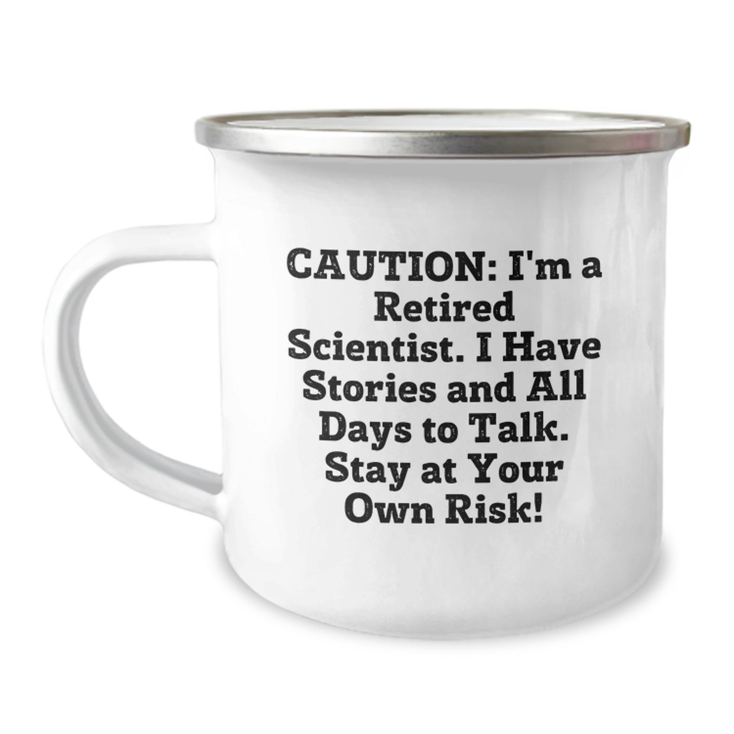 Scientist Birthday Unique Gifts from Friends, Camping Mug with Funny Scientist Quote, Perfect for Men and Women Scientists - Image 1