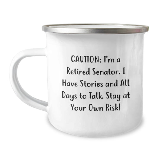 Senator Camping Mug Gifts for Senator, Unique Gifts from Friends, Funny Camping Mug Senator Retiree Gifts - Image 1