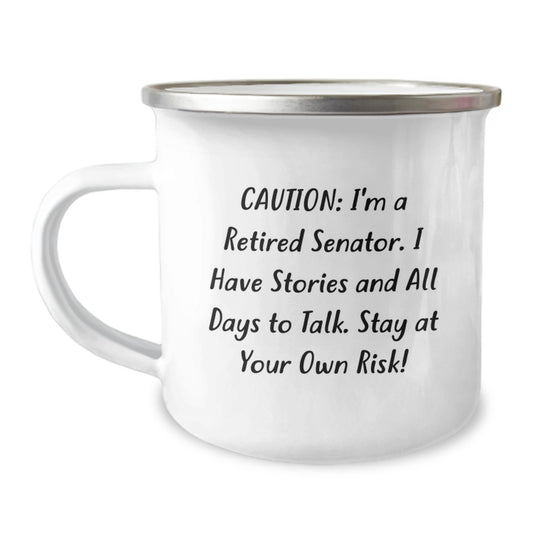 Funny Senator Gifts for Men - Funny Retirement Senator Camping Mug - Perfect Graduation Unique Gifts from Friends - Image 1